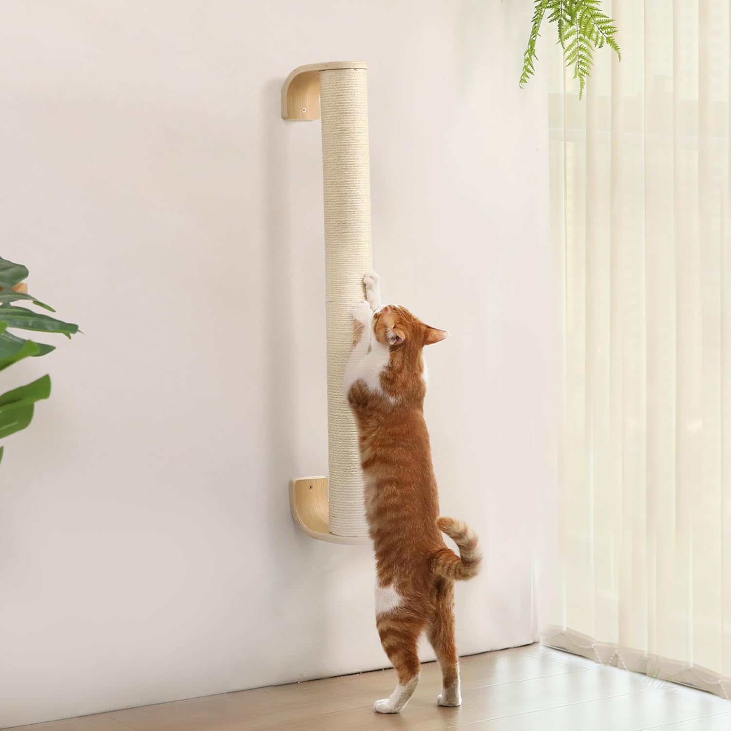 Rascador de pared para gatos — ahorra espacio en piso pequeño